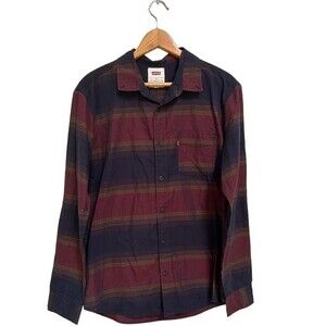 LEVI’S Men’s Causal Button-Down Retro Style Horizontal Stripes Size Medium